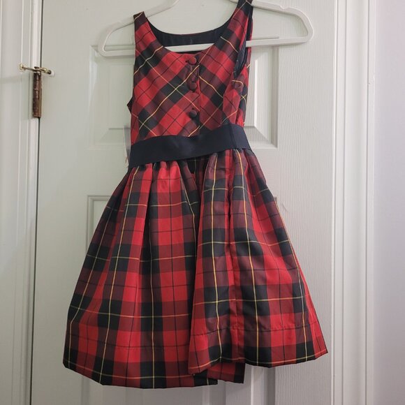 NWT Ralph Lauren plaid print Holiday dress girls size 10 - Picture 3 of 4